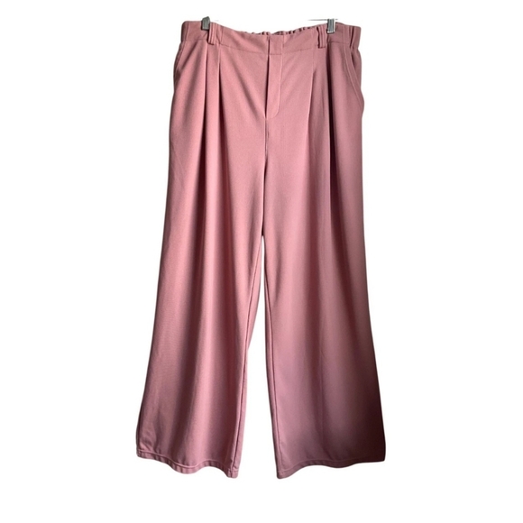 HALARA Pants - Halara  XL Tall Long Pink Wide-Leg Pleated Pull On Pants Relaxed Minimalist